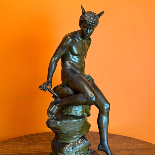 19Th Century French Bronze Of Mercury After Eutrope Bouret