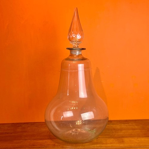 Large Antique Glass Pharmacy Display Carboy