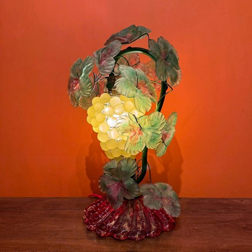 Vintage Murano Glass Grape Lamp