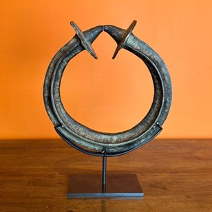 Large & Heavy Nigerian Yoruba Bronz...