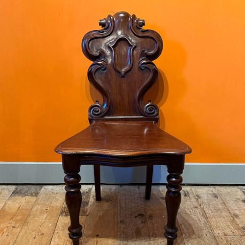 Victorian Mahogany Hall Chair