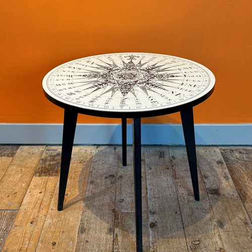 1960'S Fornasetti Style Compass Occasional Table