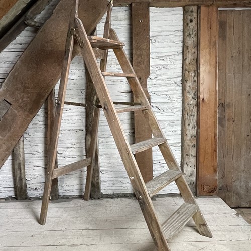 Vintage Folding Wooden Step Ladder