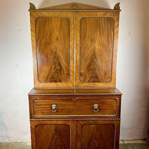 Regency Mahogany Secretaire Cabinet