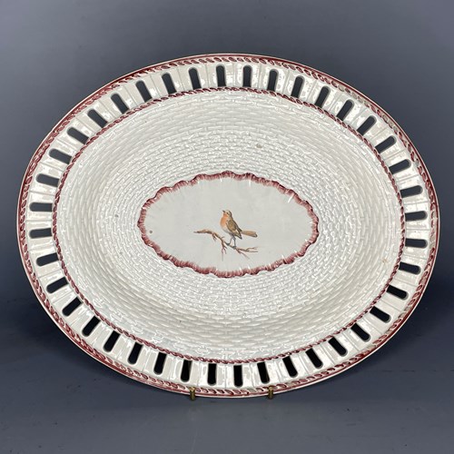 Wedgwood & Co Pearlware Basketweave Oval Plate