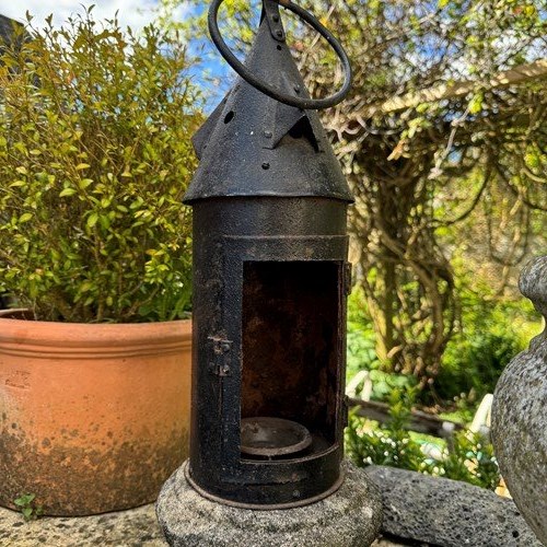 Antique Punched Tin Shepherds Lantern