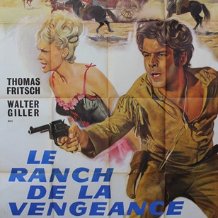 Large French Film Poster Le Ranch De La Vengeance