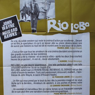 Large French Cinema Poster for 'Rio Lobo'