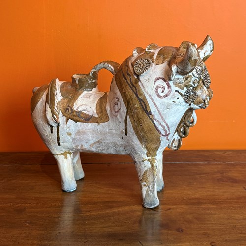 Vintage Torito De Pucara Peruvian Bull Pottery Vessel