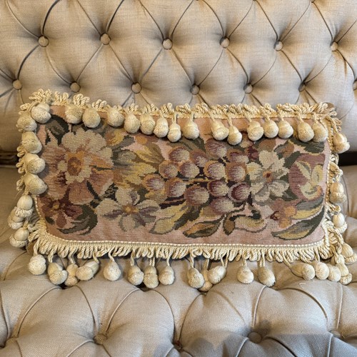 Antique French Tapestry Cushion