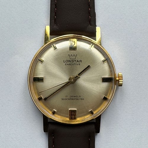 Vintage 1970S LONSTAR Gentleman's Wristwatch Unused Old Shop Stock