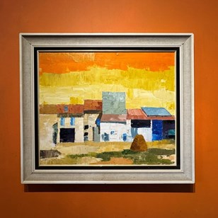 Mid Century Oil Paiting Of A Proven...