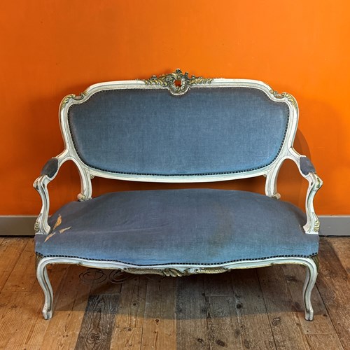 Antique French Two Seat Louis XV Revival Sofa