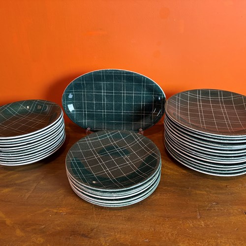 Vintage Mid-Century French Longchamp Pottery Plates