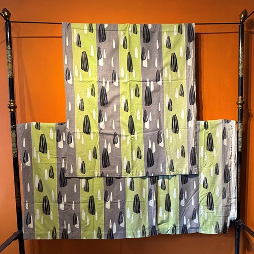 Vintage 1950'S Barkcloth Fabric