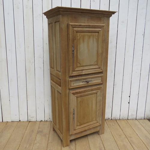 1940S French Bleached Oak Cupboard