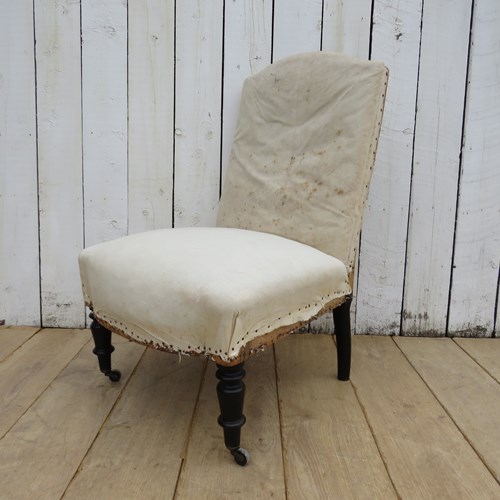 Antique French Napoleon III Slipper Chair