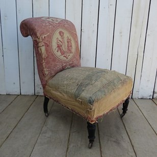 Antique Napoleon III Slipper Chair