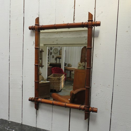 Antique Faux Bamboo Mirror