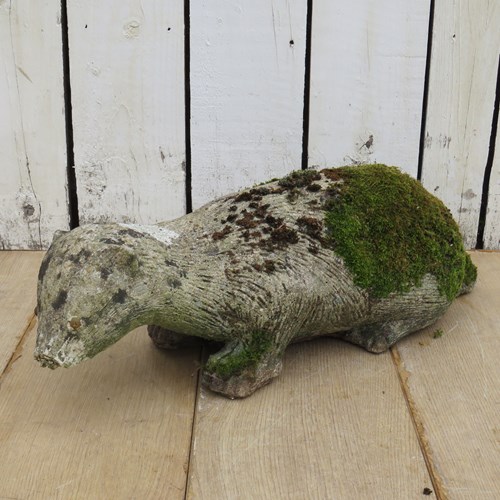 Weathered Garden Badger Ornament