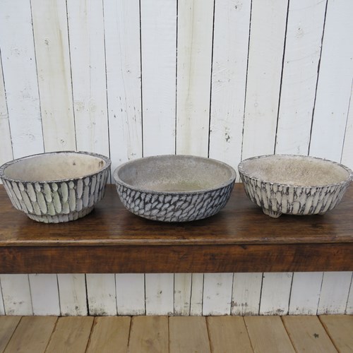 Three Decorative Swiss Planters