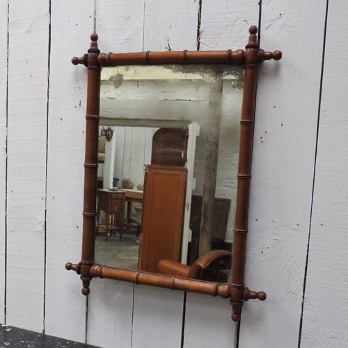 Antique Faux Bamboo Mirror