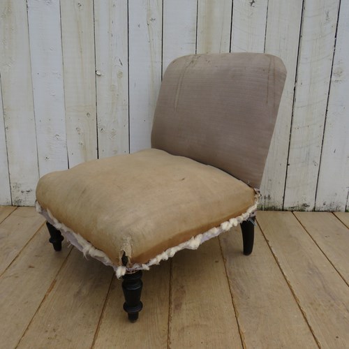 Antique Napoleon III Slipper Chair