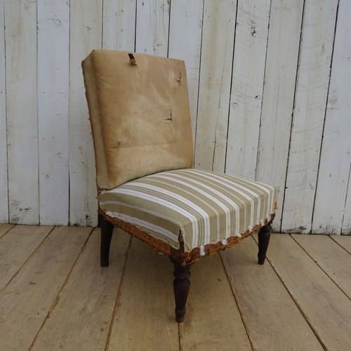 Antique Napoleon III Slipper Chair