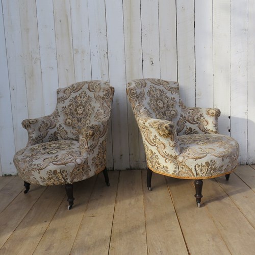 Pair Of Antique Napoleon III Armchairs