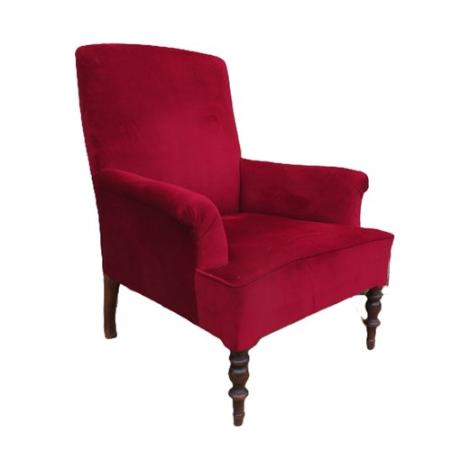 Antique Napoleon III Library Armchair