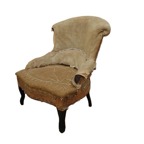 Antique Napoleon III Slipper Tub Chair