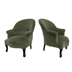 Pair Of Antique Napoleon III Tub Ch...