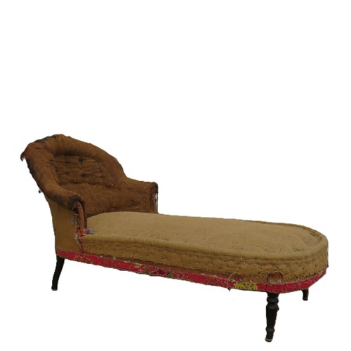 Antique Napoleon III Daybed Chaise Longue