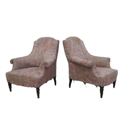 Pair Of Antique Napoleon III Armchairs