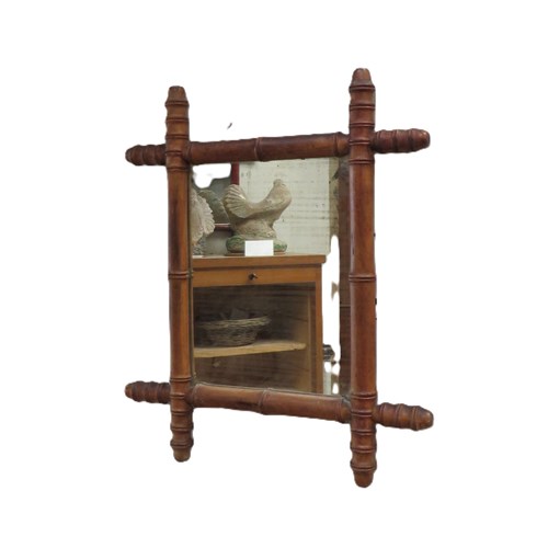Antique Faux Bamboo Mirror