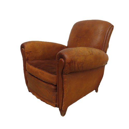 French Leather Club Chair