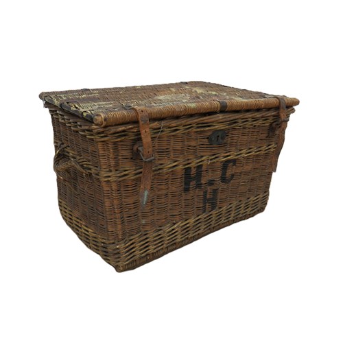 Antique Wicker Laundry Basket