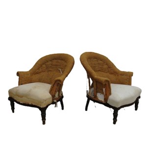 Pair Of Antique Napoleon III Tub Ch...