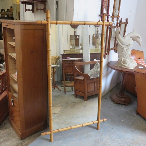 Large Faux Bamboo Mirror