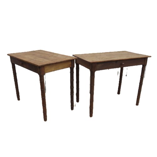 Pair Of Antique Faux Bamboo Console Tables