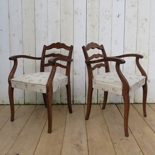Pair Of French Bridge Chairs For Re...
