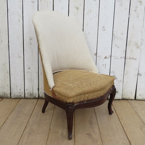 Antique French Empire Slipper Chair