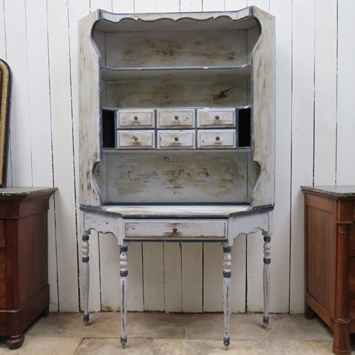 French Painted Pharmacy Display Cabinet