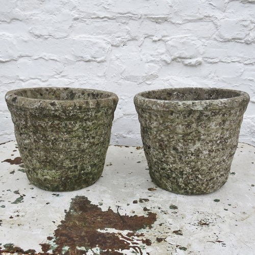 Pair Of Weathered Garden Planters