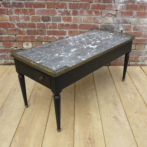 Antique French Marble Top Side Coffee Table