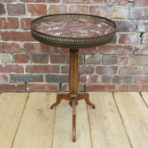 French Marble Top Gueridon Side Table
