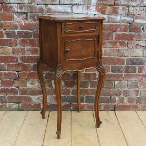 Antique French Marble Top Bedside Cabinet