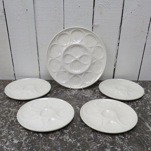 French Oyster Plates & Platter Set