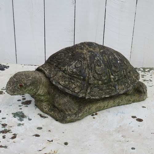 English Weathered Garden Tortoise Ornament