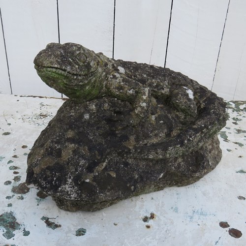 English Weathered Garden Lizard Ornament